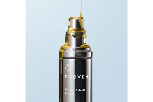 Image A closeup of the Proven Skincare All-In-One Personalized Serum bottle.