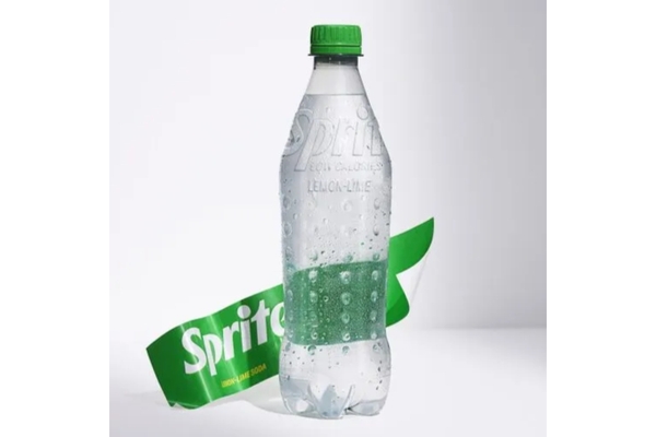 Sprite label-less bottle