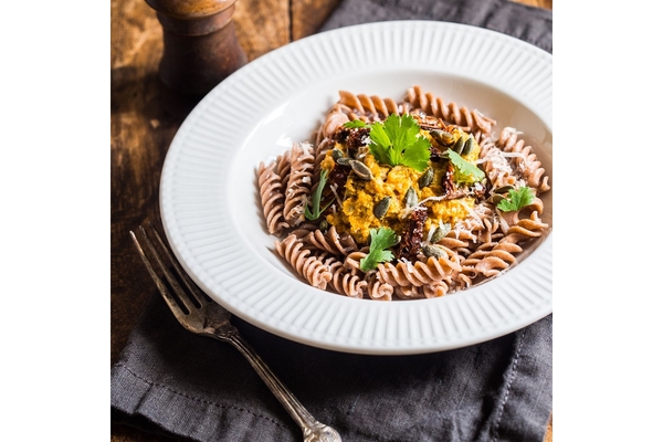 Whole wheat pasta.