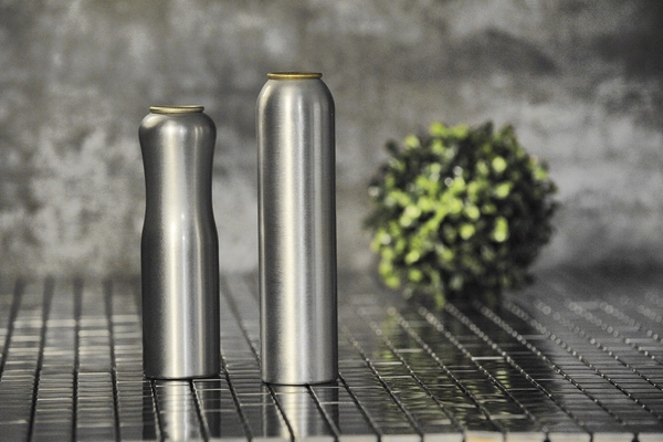 A close-up of several metal cans.