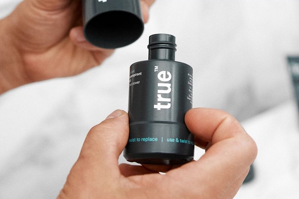 True refillable deodorant packaging