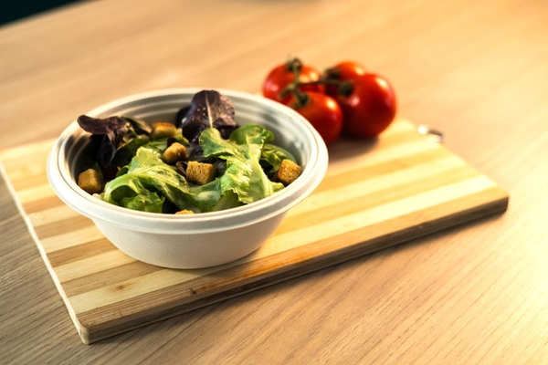 Image Salad in takeaway bowl.