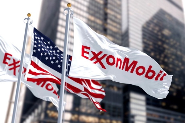 Image Flags with ExxonMobil logo and US flag.