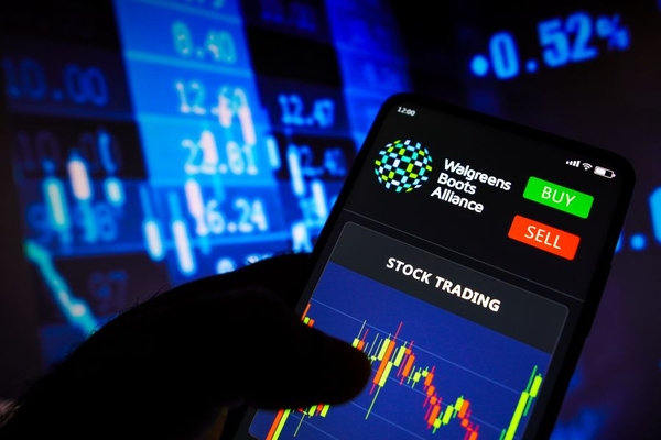 Image A phone with the WBA alliance stock open.