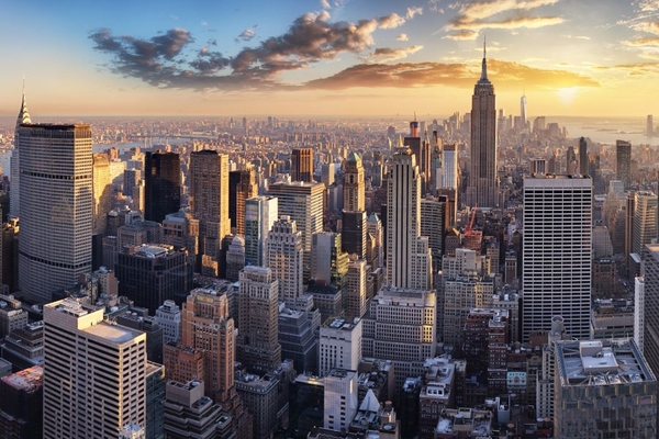 Image New York skyscrapers view of the city sky line