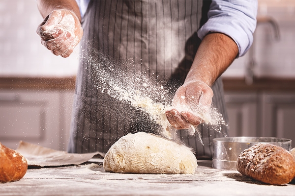 Image Baker making bread.