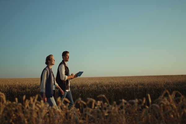 Image Farmers working in a field.