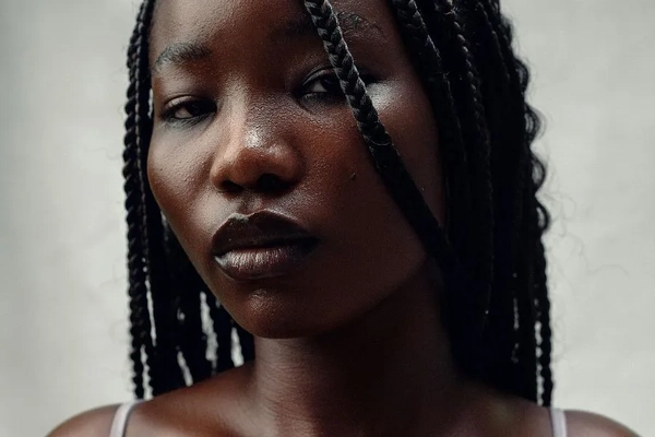 Image woman with serious look