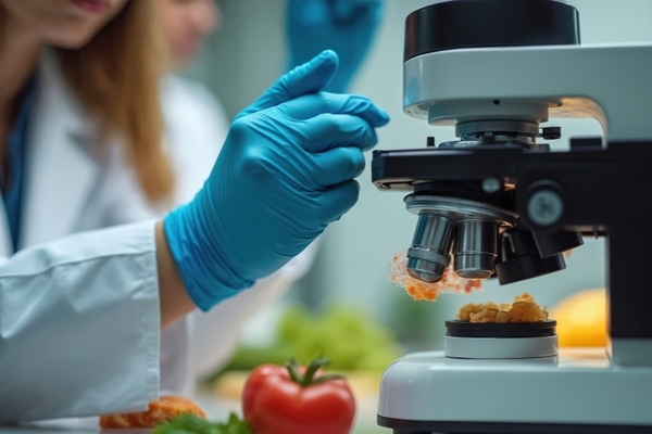 Image Plant-based innovator in lab.