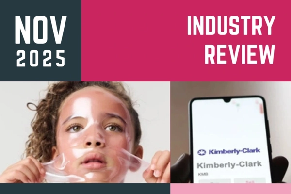 Image A picture of a phone with Kimberly-Clark written on it and a photo of a kid putting on a face mask.