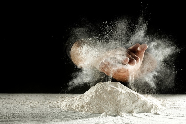 Image Chef working with flour.