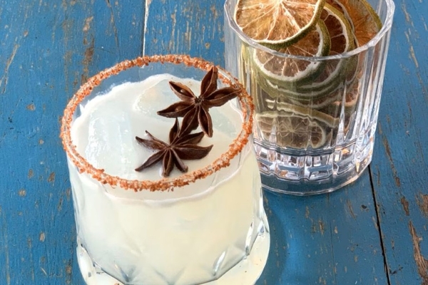 Star anise and orange beverage.