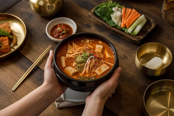Doenjang Jjigae soybean soup.