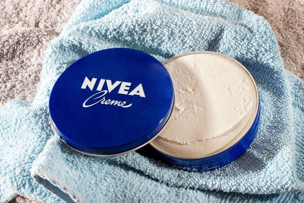 Nivea blue hand cream tub