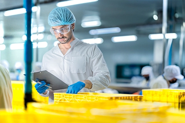 Image Food scientist checking product safety.