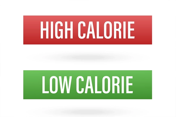 high calorie and low calorie buttons