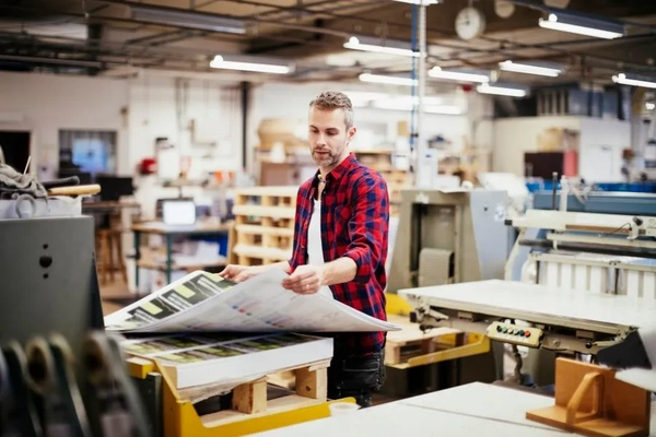 Digital printing packaging workflow man digitally printing