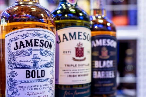 Image Bottles of Jameson whiskey.