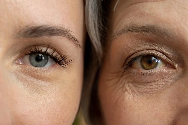 Two women's eyes