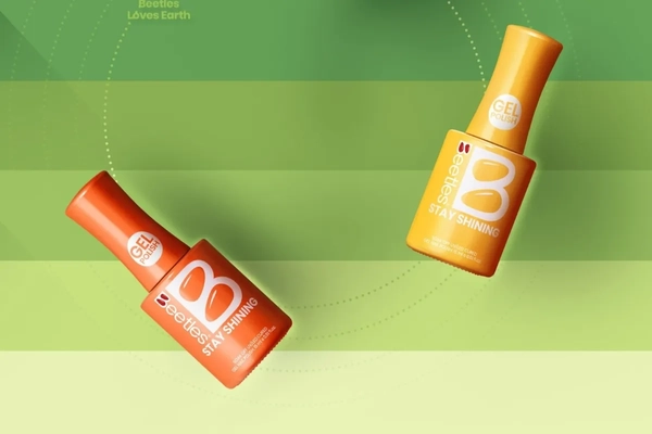 Two nail polish bottles.