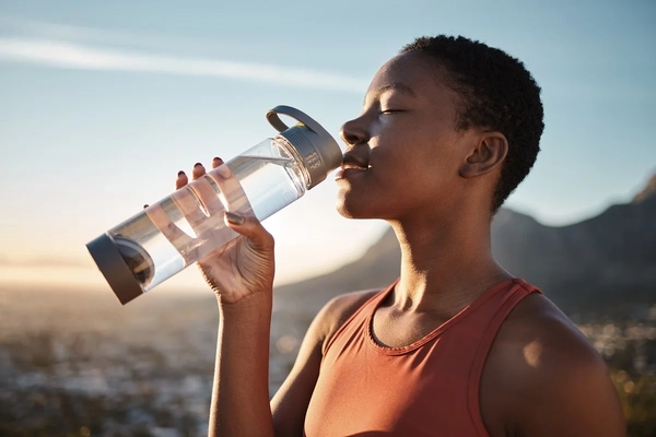 Woman drinking water Woman drinking water