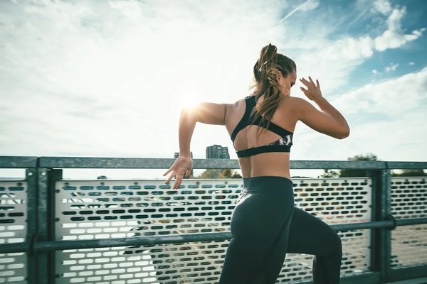 Woman endurance athlete running