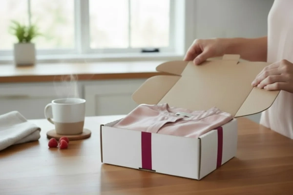 Image a box with a shirt inside