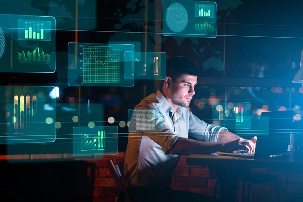 Man using AI for ingredient discovery