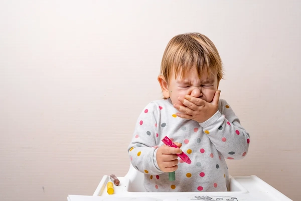 Baby sneezing 
