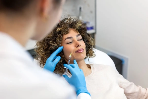 woman getting injection 