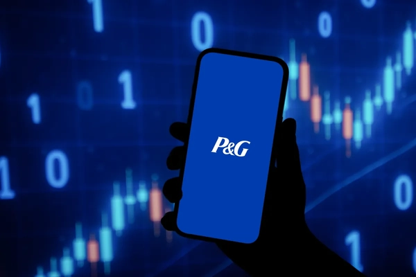 Image A phone that says P&G on it.