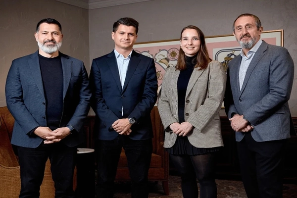 Image Pythag Tech CTO Haytham Samad, CEO Sami Nabulsi, chief R&D officer Anne-Sophie Mertgen, and CSO Tiziano Barberi.