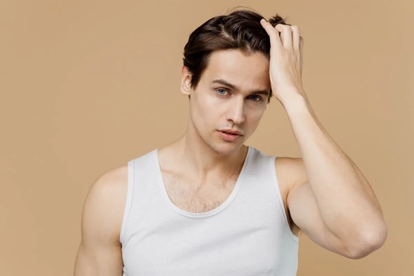 man with full head of hair