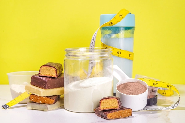 Protein shake and bars Protein shake and bars